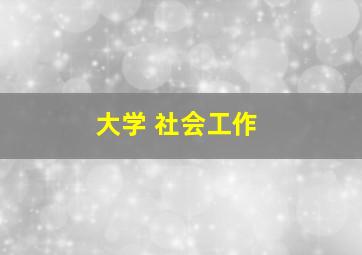 大学 社会工作